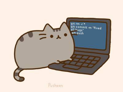 Pusheen cat coding